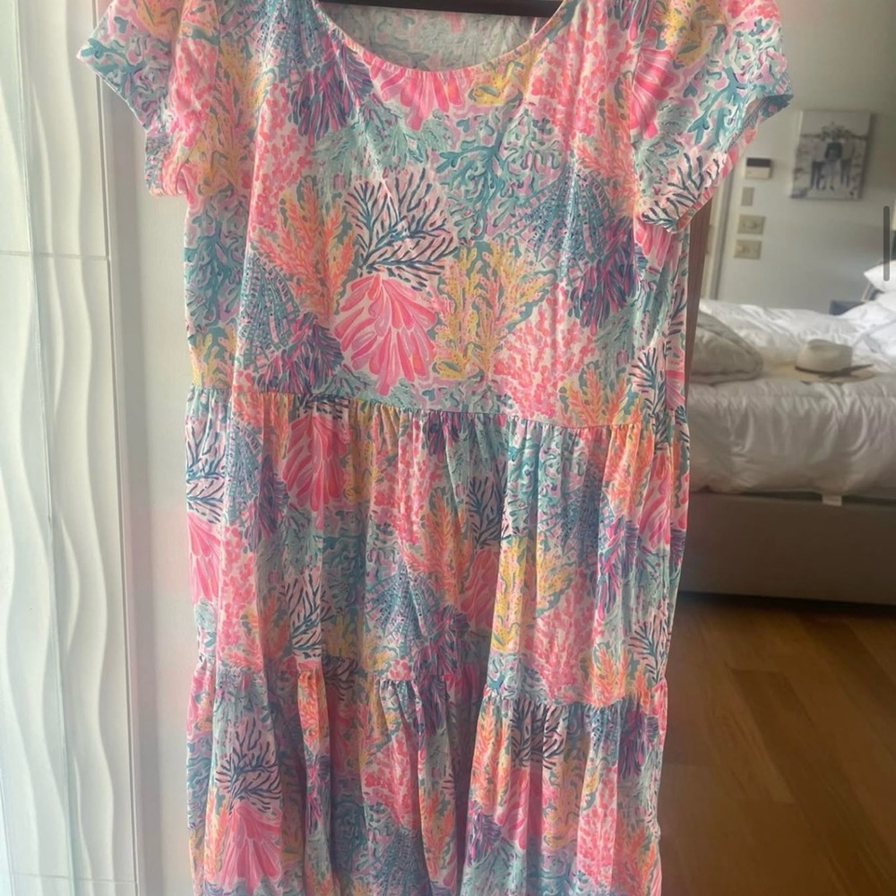 Floral Dress - Pink and Blue